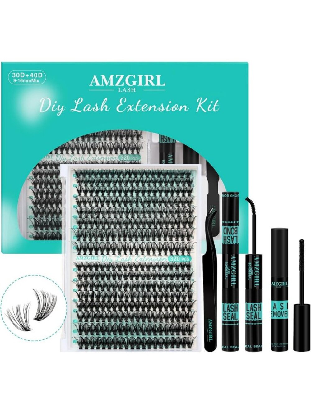 Lash Clusters Kit 320 Pcs - 30D & 40D D Curl Wispy Eyelash Extensions